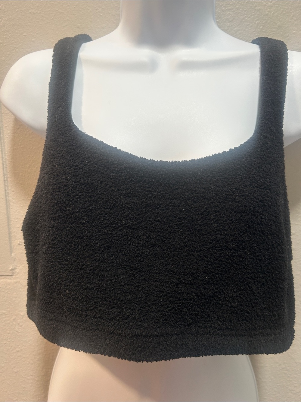 YITTY Black Plush Cropped Tank